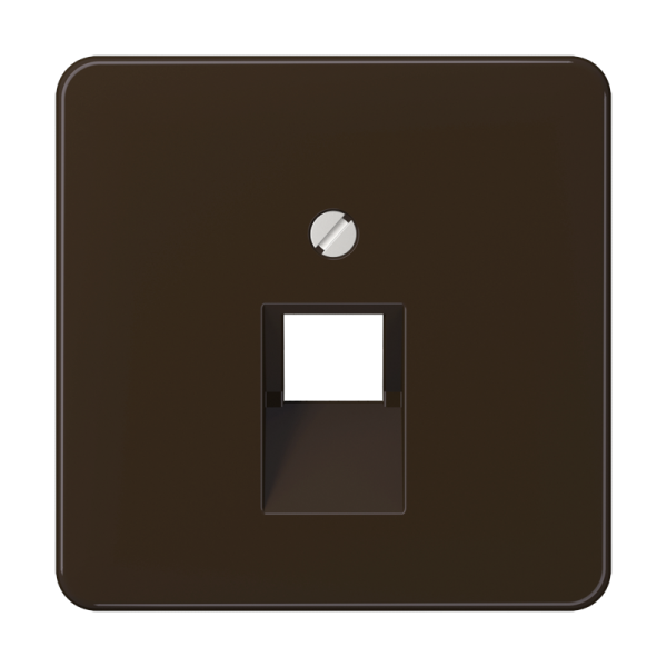 Крышка для сдвоенной телефонной и компьютерной розетки UAE; коричневая