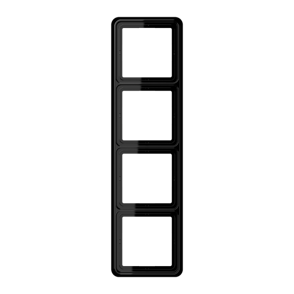 Рамка для вертикальной и горизонтальной установки, 4-кратная; черная