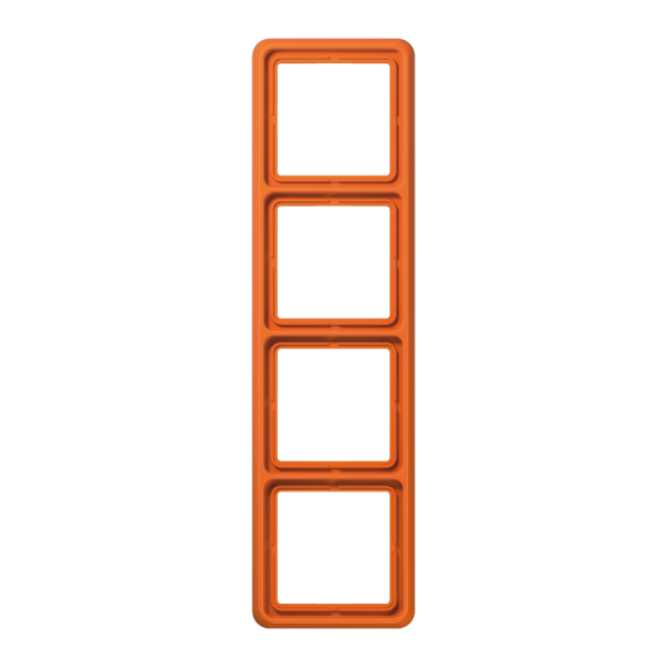 Рамка для вертикальной и горизонтальной установки ударопрочная, 4-кратная; оранжевая