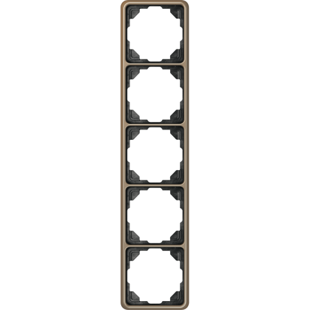 Рамка для вертикальной и горизонтальной установки, 5-кратная; золотая бронза