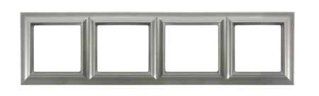 Рамка 4-кратная для вертикальной и горизонтальной установки; аллюминий