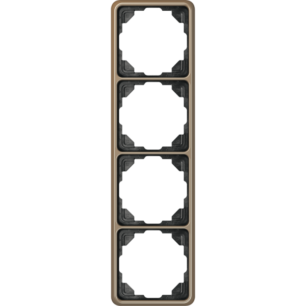 Рамка для вертикальной и горизонтальной установки, 4-кратная; золотая бронза